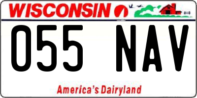 WI license plate 055NAV