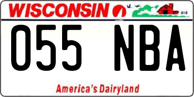 WI license plate 055NBA