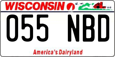 WI license plate 055NBD