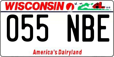 WI license plate 055NBE