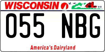 WI license plate 055NBG