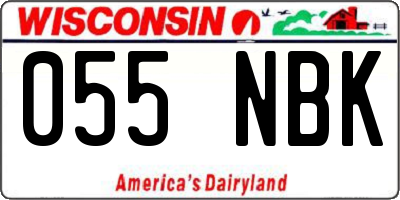 WI license plate 055NBK