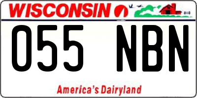 WI license plate 055NBN