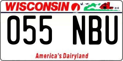 WI license plate 055NBU