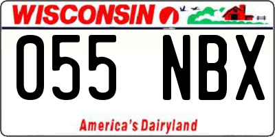 WI license plate 055NBX