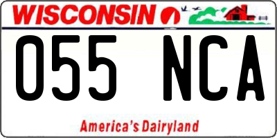 WI license plate 055NCA