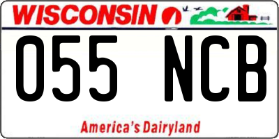 WI license plate 055NCB