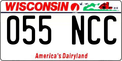 WI license plate 055NCC