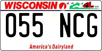 WI license plate 055NCG