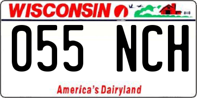 WI license plate 055NCH