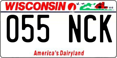 WI license plate 055NCK