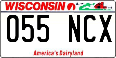 WI license plate 055NCX