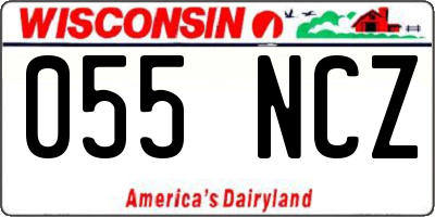 WI license plate 055NCZ