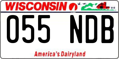 WI license plate 055NDB
