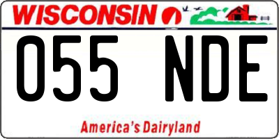 WI license plate 055NDE