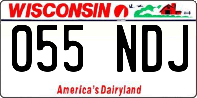 WI license plate 055NDJ