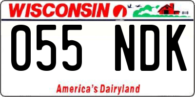 WI license plate 055NDK