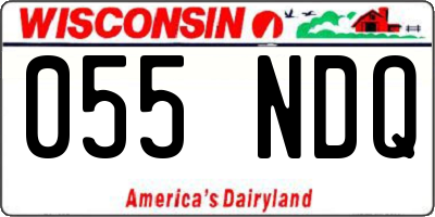 WI license plate 055NDQ