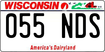 WI license plate 055NDS