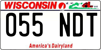 WI license plate 055NDT