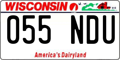 WI license plate 055NDU