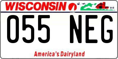 WI license plate 055NEG