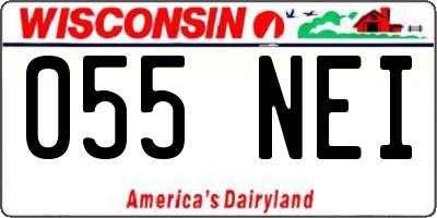 WI license plate 055NEI