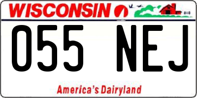 WI license plate 055NEJ
