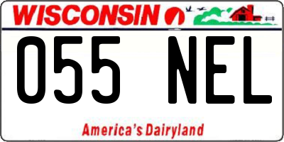 WI license plate 055NEL