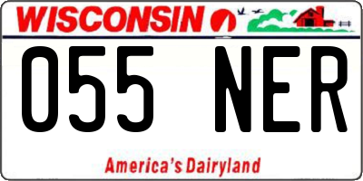 WI license plate 055NER