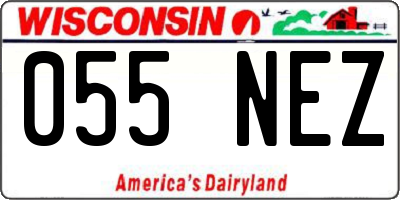 WI license plate 055NEZ