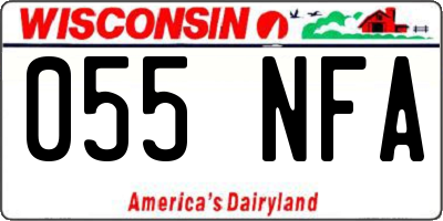 WI license plate 055NFA