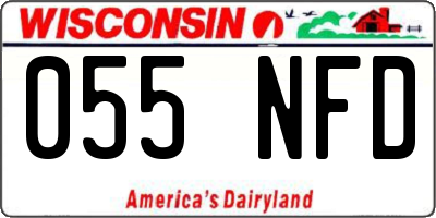 WI license plate 055NFD