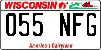 WI license plate 055NFG