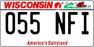 WI license plate 055NFI