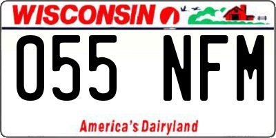 WI license plate 055NFM