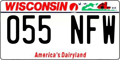 WI license plate 055NFW