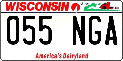 WI license plate 055NGA