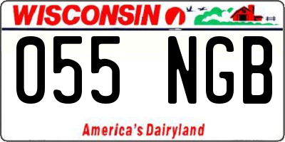 WI license plate 055NGB