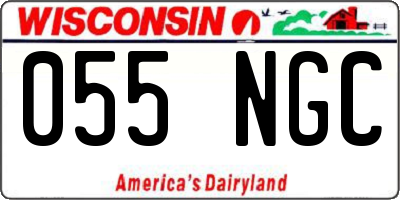 WI license plate 055NGC