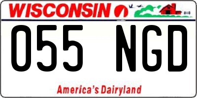 WI license plate 055NGD