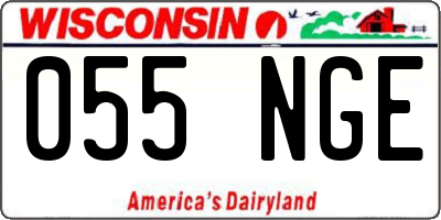 WI license plate 055NGE