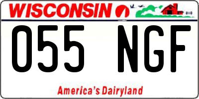 WI license plate 055NGF
