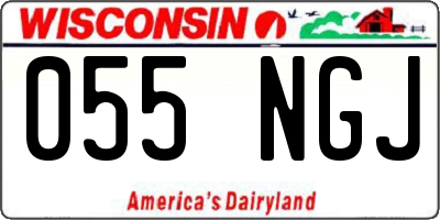 WI license plate 055NGJ