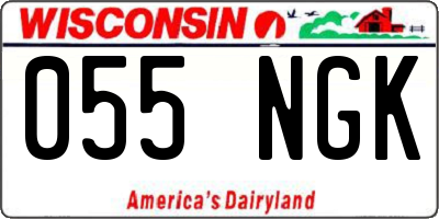 WI license plate 055NGK