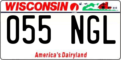 WI license plate 055NGL