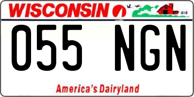 WI license plate 055NGN