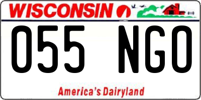 WI license plate 055NGO