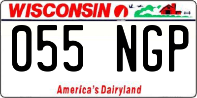WI license plate 055NGP