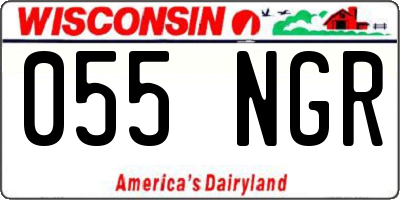 WI license plate 055NGR
